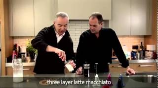 aerolatte  milk frother makes three layer caffè latte macchiato [upl. by Aknahs]