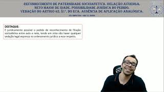 STJ INFO 834 paternidade socioafetiva e adoção [upl. by Stucker]