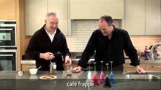 How to make a frappé coffee using an aerolatte milk frother [upl. by Airakaz]