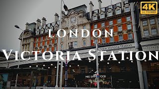 London Victoria Station Walk Through England 4K [upl. by Anneres]