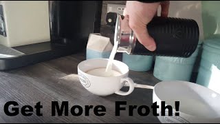 How to Get More Froth from Your Nespresso Coffee Aeroccino  Nespresso tips and help [upl. by Irec]