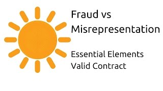 Fraud vs Misrepresentation  Other Essential Elements of a Valid Contract  CA CPT  CS amp CMA [upl. by Adlee907]